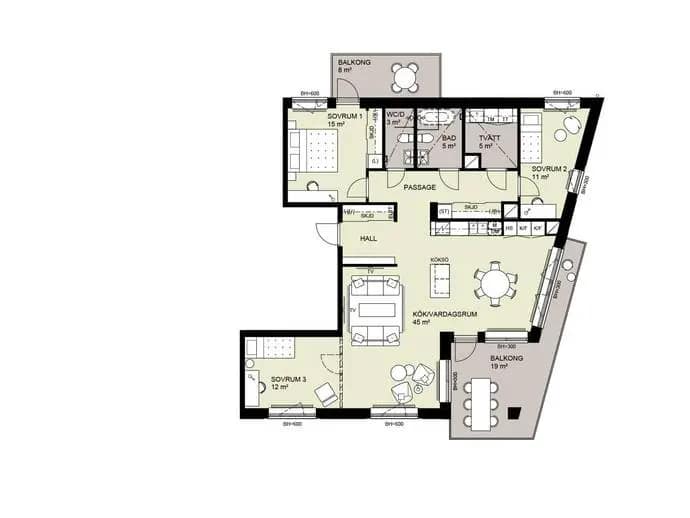 Floor plan for Islandsgatan 5
