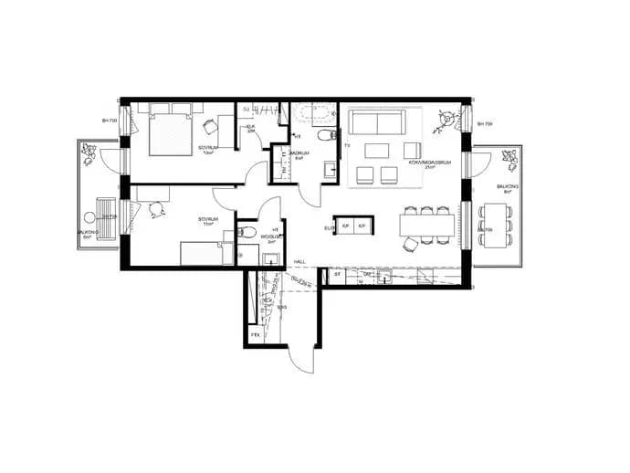 Floor plan for Hugingatan 36