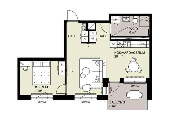 Floor plan for Islandsgatan 7