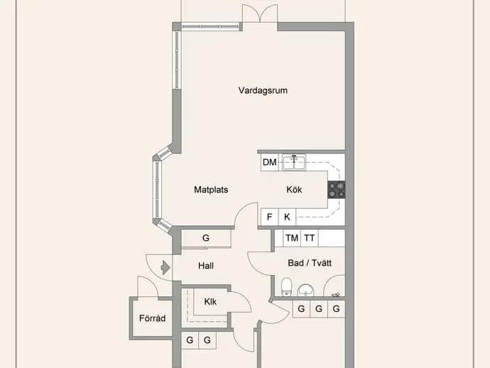 Planritning för Smålandsvägen 71
