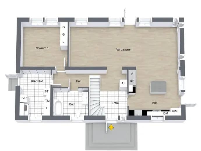 Floor plan for Bergakungens väg 31