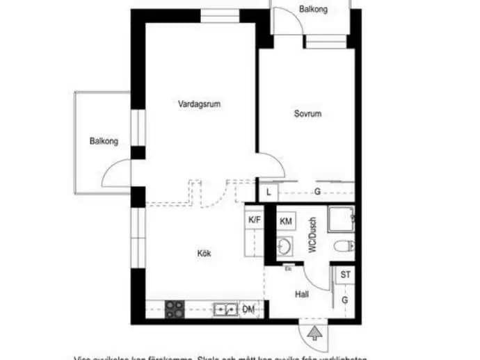 Planritning för Råbyvägen 53F