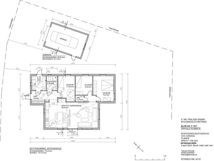 Floor plan for Enens väg 5