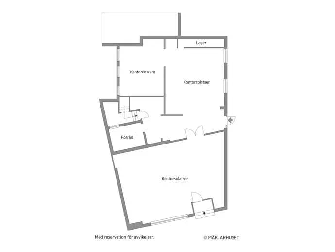 Floor plan for Kungsgatan 16 lghnr 0107 i Brf Borgmästaren