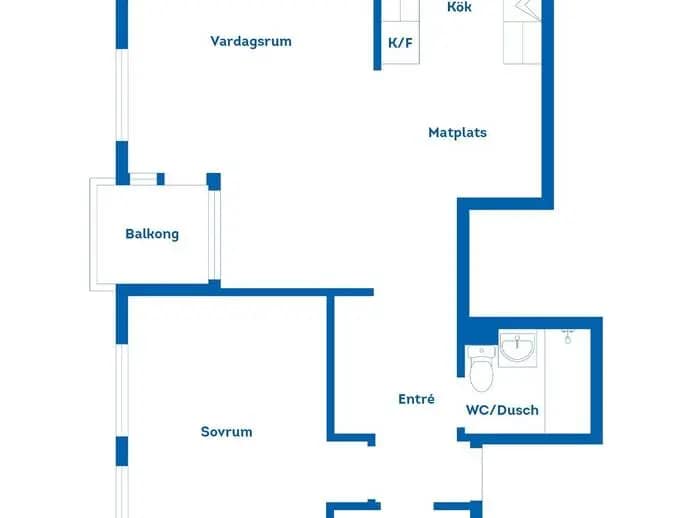 Floor plan for Munkhagsgatan 108B