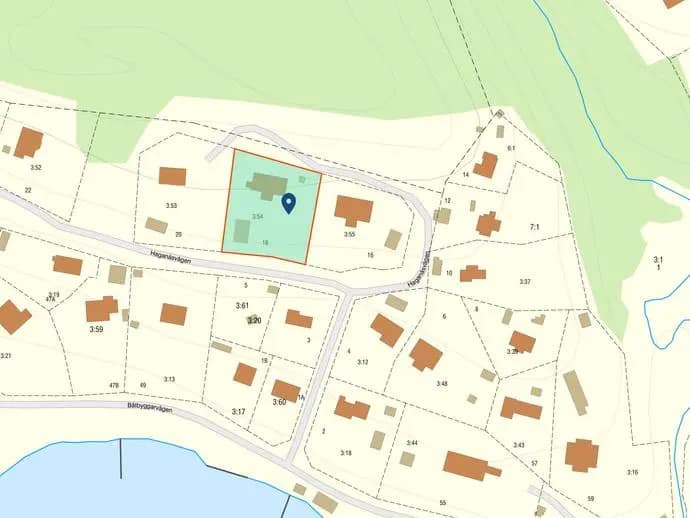 Planritning för Haganäsvägen 18