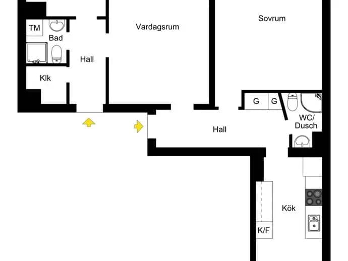 Floor plan for Himmelstalundsvägen 44