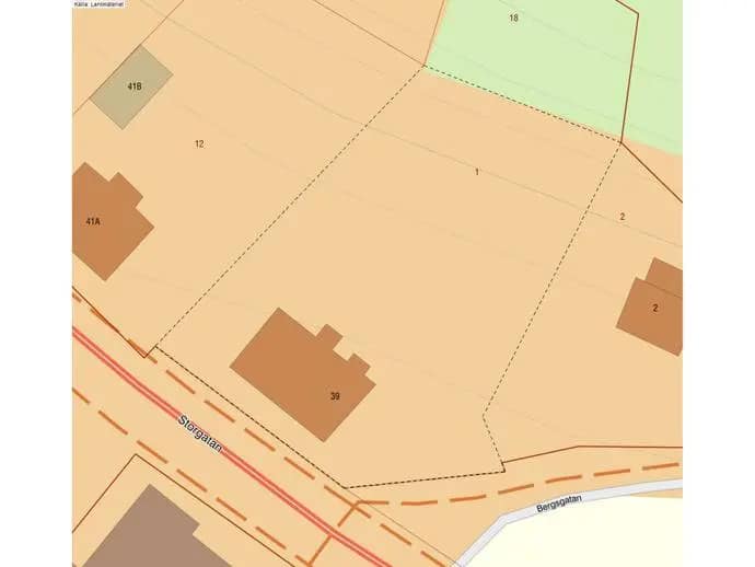 Planritning för Storgatan 39