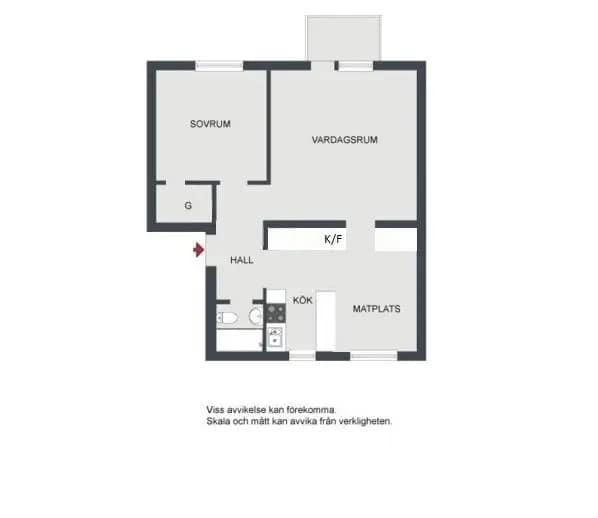 Planritning för Nya Tanneforsvägen 33B
