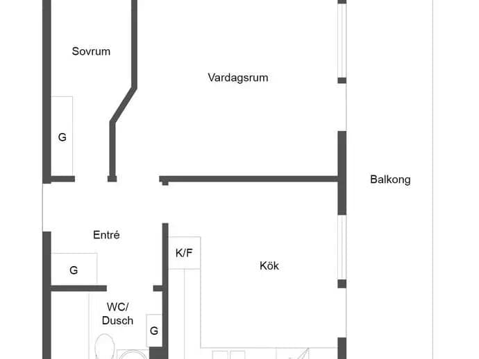 Planritning för Vilbergsgatan 201