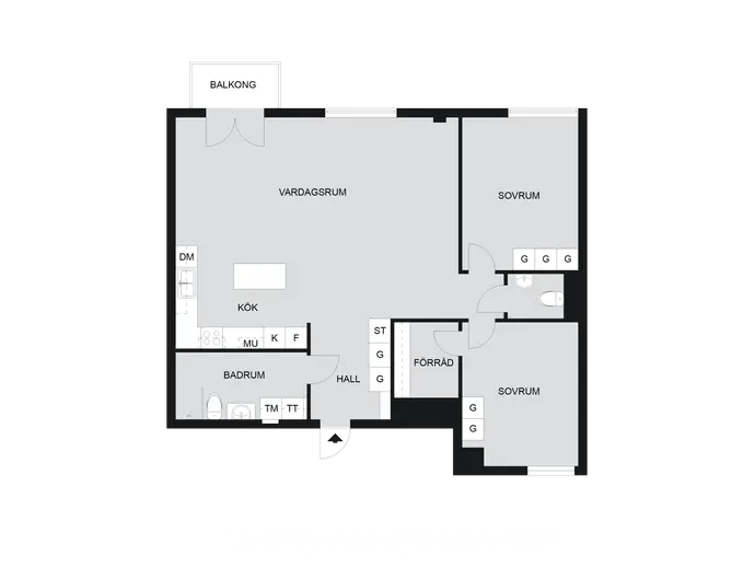 Planritning för Garvaregatan 6A