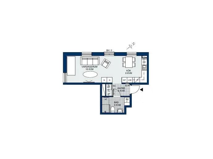 Planritning för Djurgårdsgatan 47A