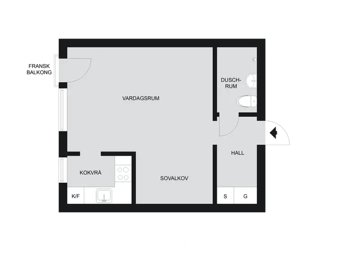 Planritning för Smedstugugatan 18B