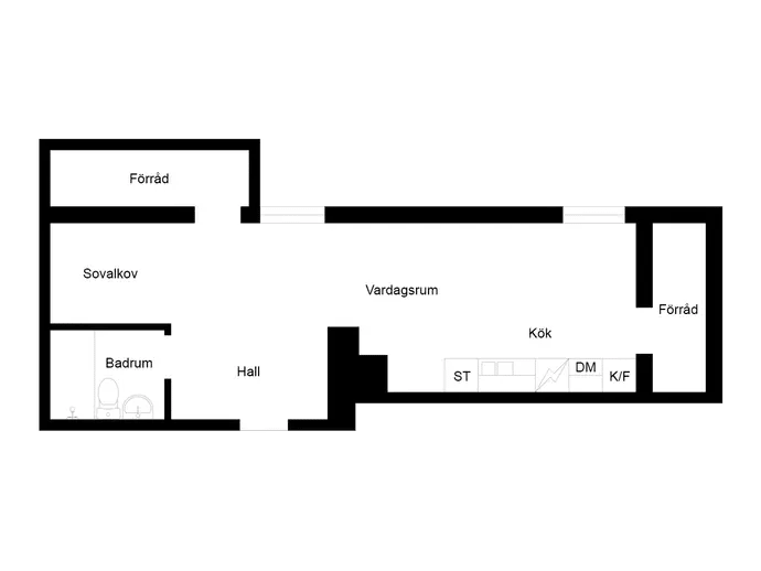 Planritning för Kullagatan 4B