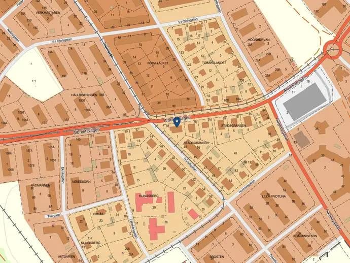 Planritning för Albrektsvägen 95
