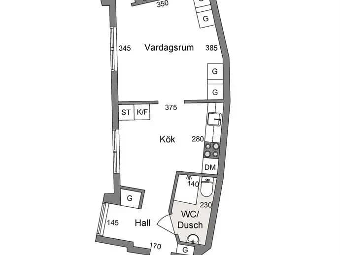 Planritning för Åbylundsgatan 66