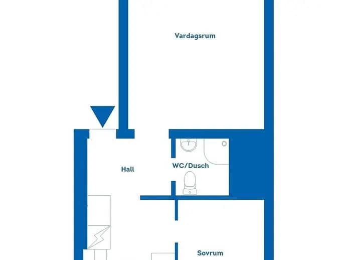 Planritning för Hagagatan 48 D