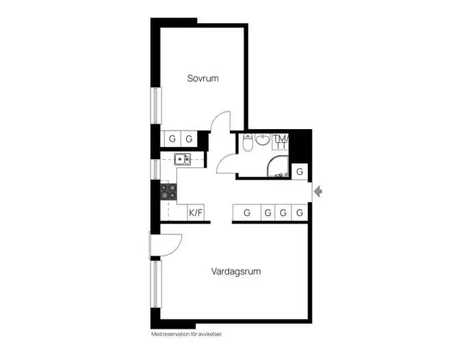 Planritning för Skepparegatan 11
