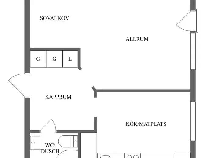 Floor plan for Smedstugugatan 18A