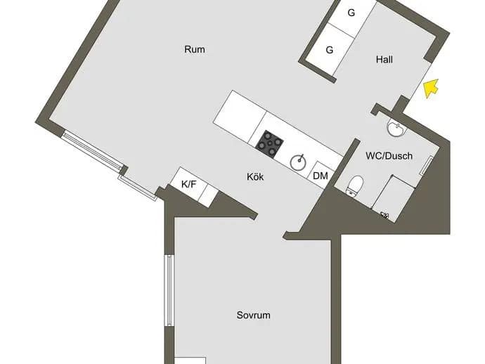 Floor plan for Hagebygatan 39