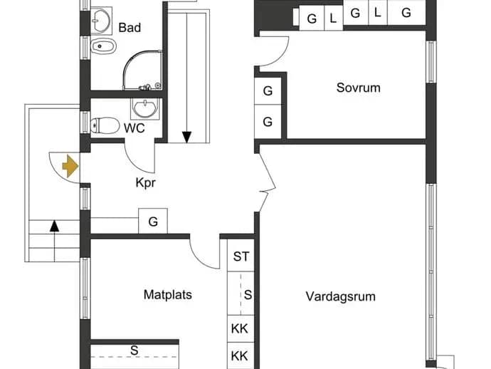 Planritning för Seglargatan 22