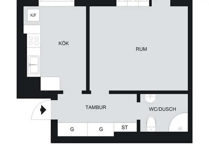 Planritning för Tingstagatan 3b