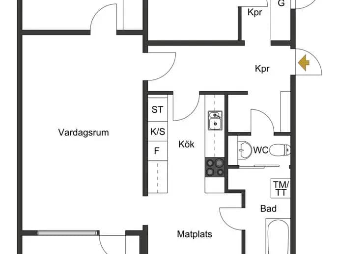 Planritning för Morängatan 30