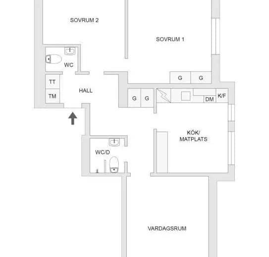 Planritning för Apelgatan 28B
