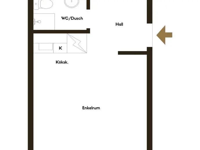 Floor plan for Östermalmsgatan 37C