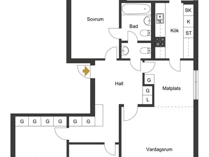 Planritning för Trestegsgatan 117