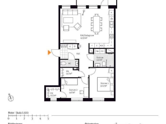 Floor plan for Stensundsvägen 8B lgh 1211