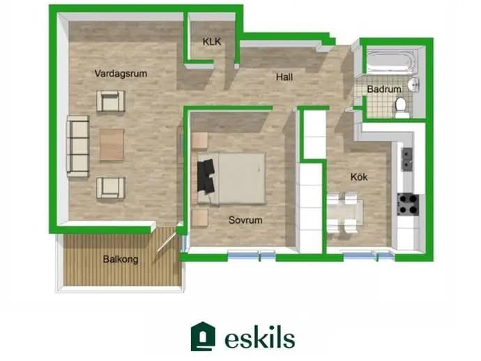 Planritning för Fristadsgatan 8A