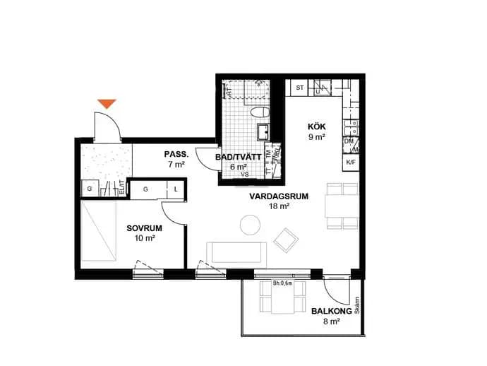 Planritning för Periodgången 3b