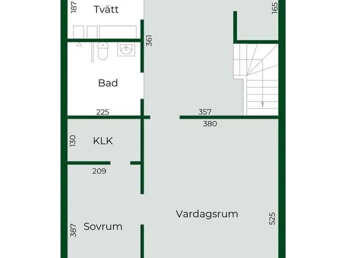 Planritning för Sydfruktsvägen 1O
