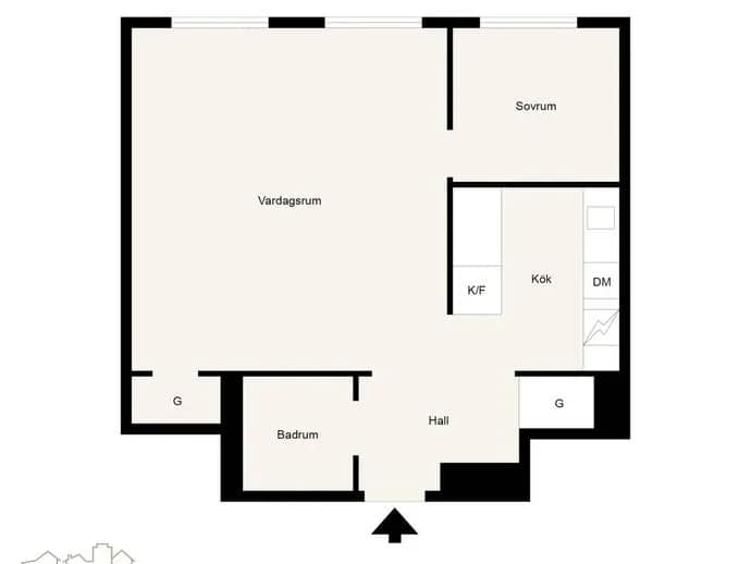 Planritning för Kungsvägen 16A