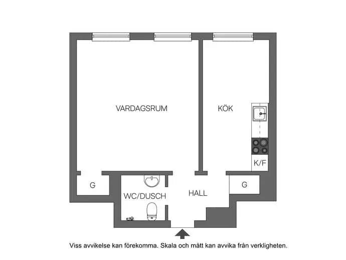 Planritning för Kungsvägen 14