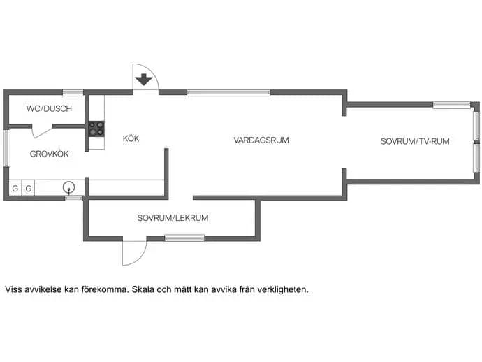 Planritning för Odonkärrsvägen 5