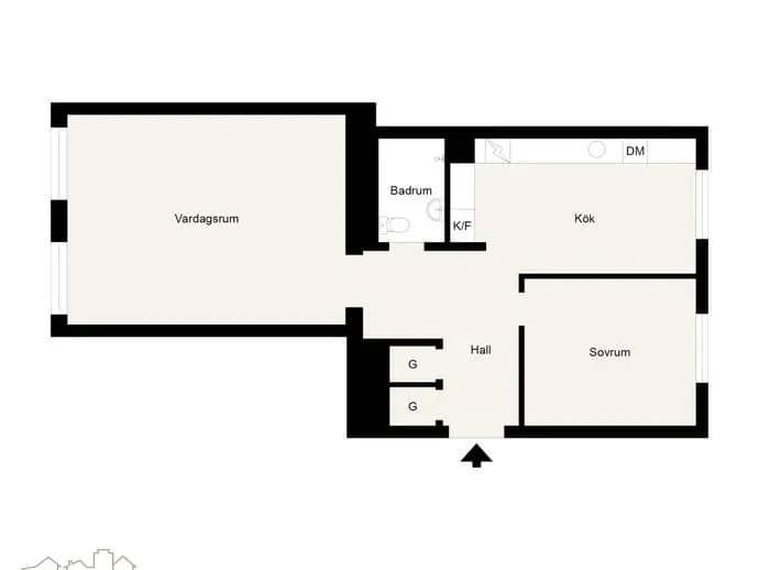 Planritning för Vasavägen 19B