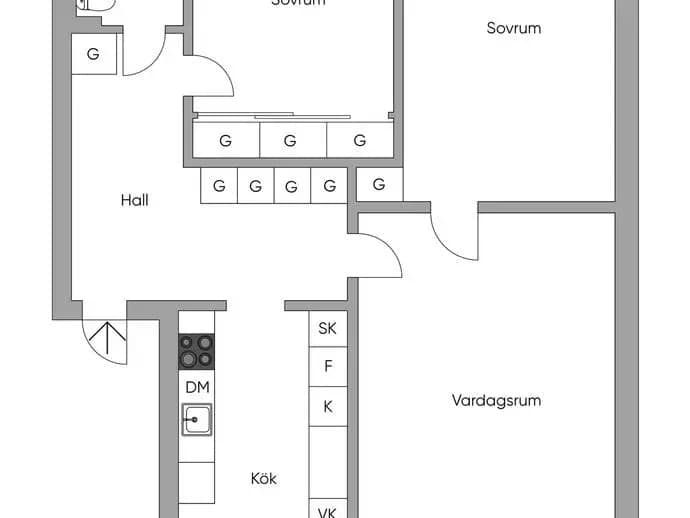 Planritning för Östra Kyrkogatan 35