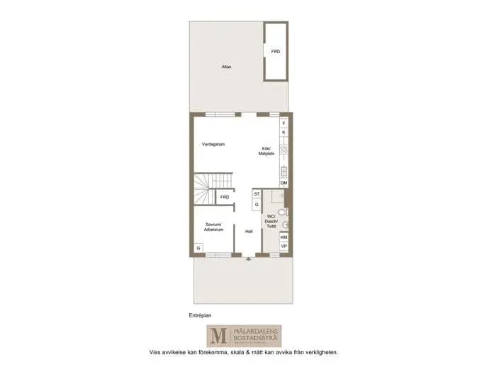 Floor plan for Körvelvägen 27