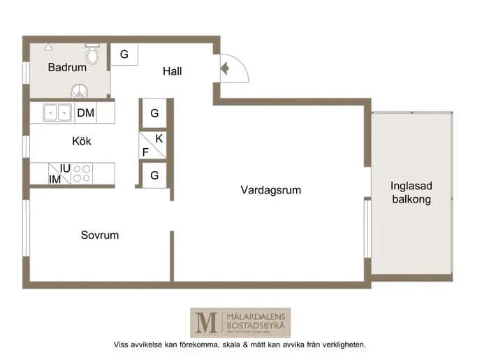 Planritning för Carlavägen 1C