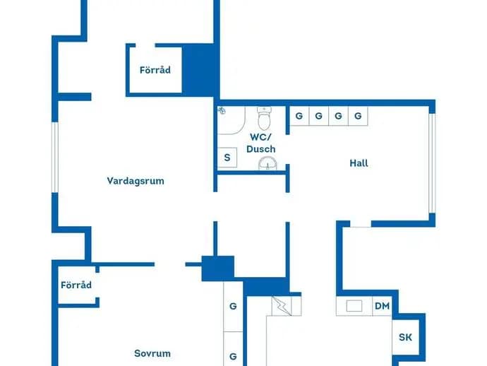Floor plan for Östra Tunagatan 4