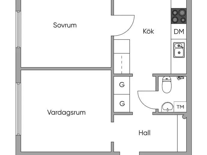 Planritning för Stockholmsvägen 7A
