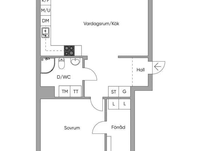 Floor plan for Olaus Martinis Väg 2