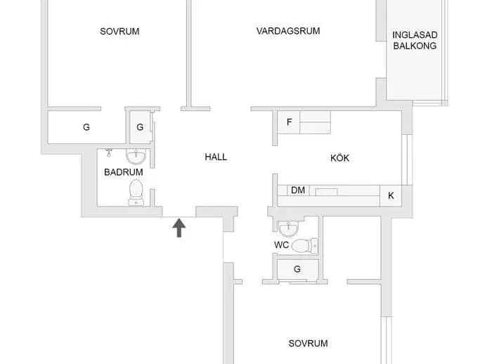 Floor plan for Nävertorps Torg 10