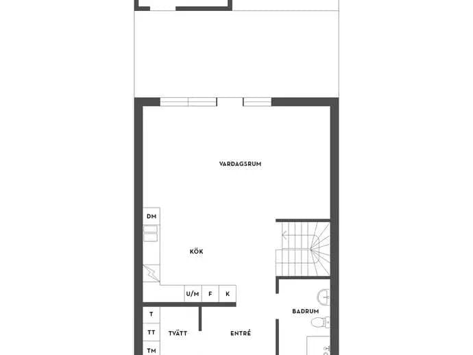 Floor plan for Tågvägen 8C