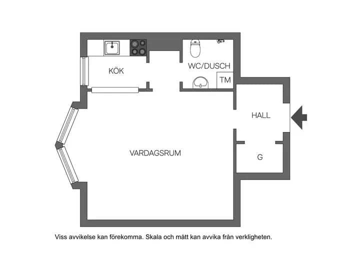 Floor plan for Sveavägen 9C