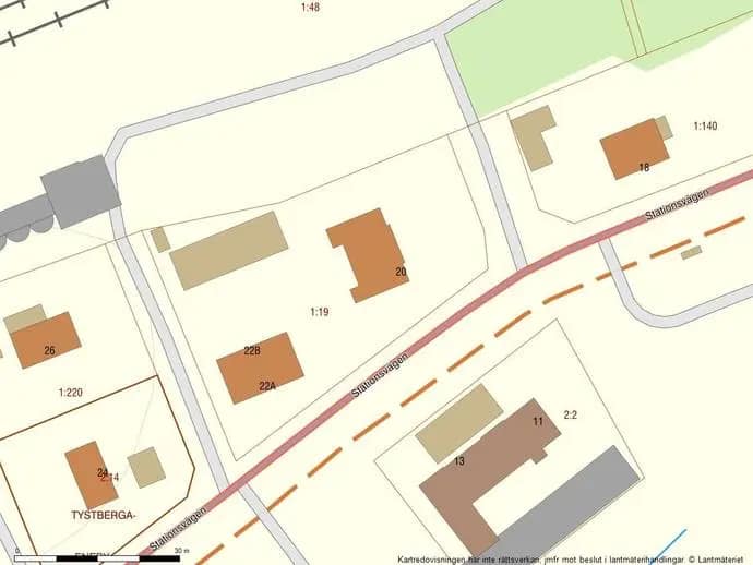 Planritning för Stationsvägen 20