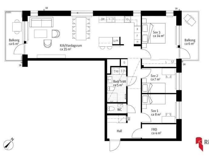 Planritning för Eketångavägen  39 B