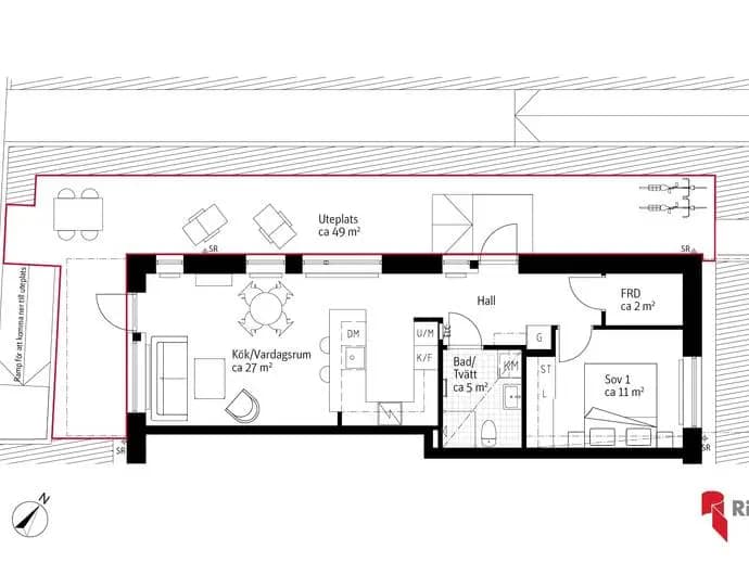 Floor plan for Eketångavägen  39 A
